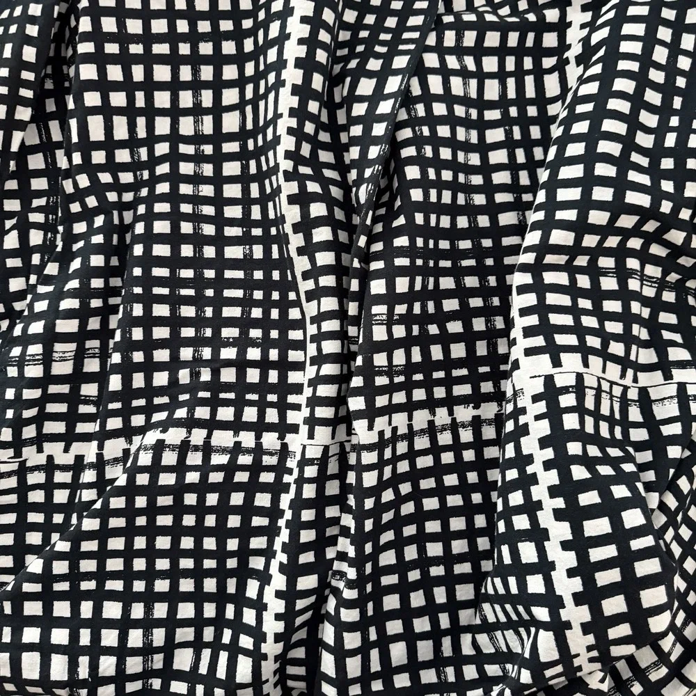 Vintage Y2K IKEA Bjornloka Ruta Twin Duvet Cover Graphic Black White Reversible